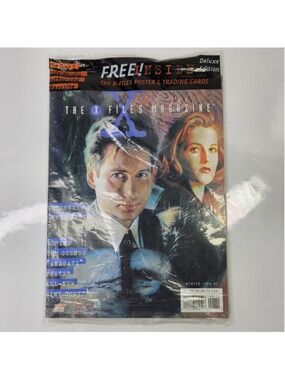 X-Files Magazine #1 (1996)Topps Deluxe Bagged Edition(Poster & Trading Card)